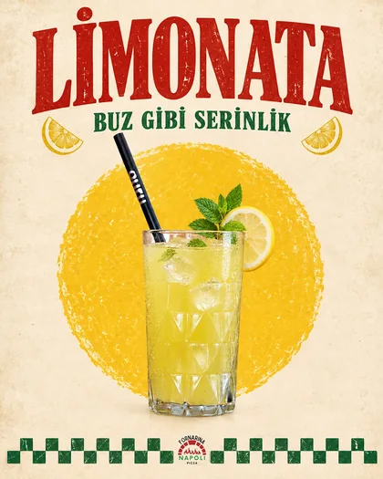 Fornarina afişi: Limonata · Buz gibi serinlik